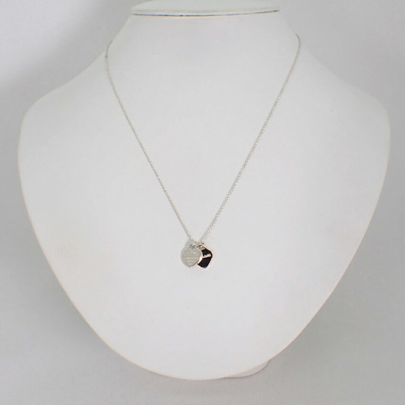 TIFFANY SV925 750RG Return to Heart Pink Pendant Necklace - Picture 2 of 10